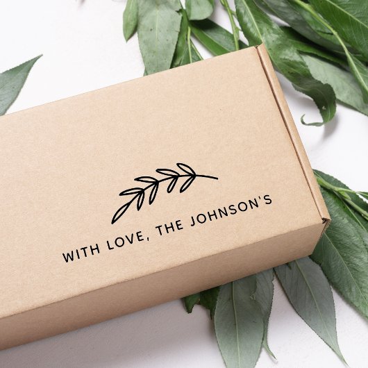 ラヴ離れィファミリー名付きグラフィックのブランチ ラバースタンプ