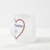 ラヴ離れィーダー フロストグラスマグカップ (正面左)