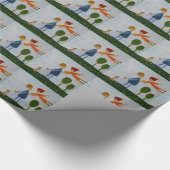 ラヴ飛んでいるィズ感じの光沢ラッピング紙 ラッピングペーパー (角)