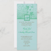 ラヴ飛んでいるバード結婚式招待状 招待状 (正面)