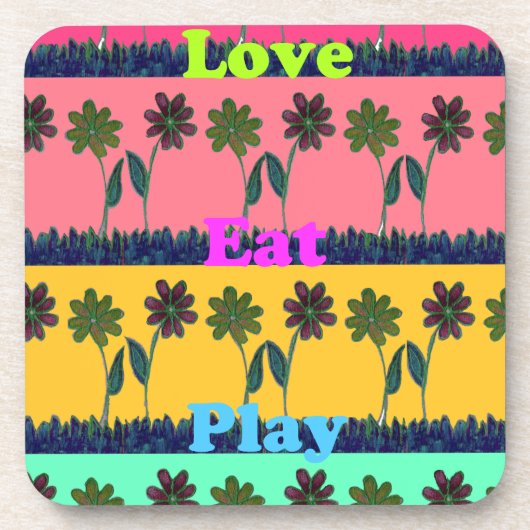 ラヴ食べアトプリント コースター (正面)
