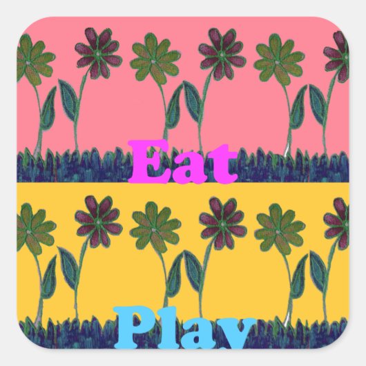 ラヴ食べアトプリント スクエアシール (正面)