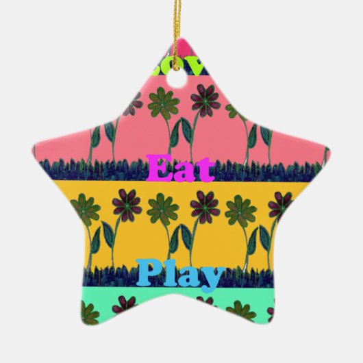 ラヴ食べアトプリント セラミックオーナメント (正面)