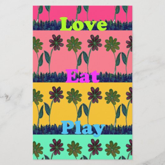 ラヴ食べアトプリント 便箋 (正面)