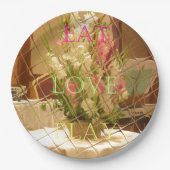 ラヴ食べィースの花の紙プレート ペーパープレート (正面)