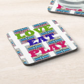 ラヴ食べ遊ハクナマタアートプリント コースター (左側)