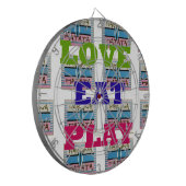 ラヴ食べ遊ハクナマタアートプリント ダーツボード (正面左)