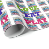 ラヴ食べ遊ハクナマタアートプリント ラッピングペーパー (ロールコーナー)