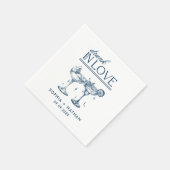 ラヴ飲ァイパーソナライズされたングラス結婚ズNa スタンダードカクテルナプキン (角)