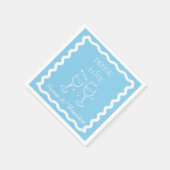 ラヴ飲ィズパーソナライズされたの結婚青いナプキン スタンダードカクテルナプキン (角)