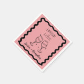 ラヴ飲ィズパーソナライズされた結婚ク・ナプキン スタンダードカクテルナプキン (角)