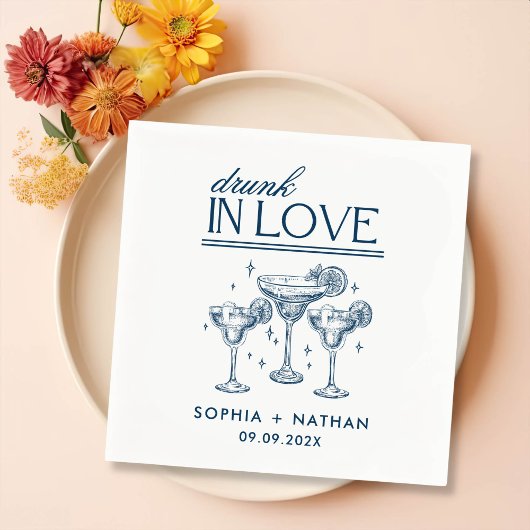 ラヴ飲ィーパーソナライズされたワイングラス結婚ズ スタンダードカクテルナプキン