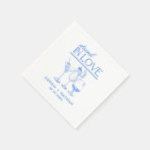 ラヴ飲ィーパーソナライズされたワイングラス結婚ズ スタンダードカクテルナプキン (角)