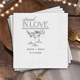 ラヴ飲ィーパーソナライズされたワイングラス結婚ズ 縁ありカクテルナプキン