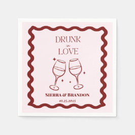 ラヴ飲ウェディングパーソナライズされたパーティーのナプキン スタンダードカクテルナプキン