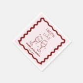 ラヴ飲ウェディングパーソナライズされたパーティーのナプキン スタンダードカクテルナプキン (角)