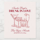 ラヴ飲カクテルバチェロレッテ週末 ワインラベル (シングルラベル)