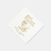 ラヴ飲・カクテルパーソナライズされたズ結婚の スタンダードカクテルナプキン (角)