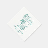 ラヴ飲・カクテルパーソナライズされたズ結婚の スタンダードカクテルナプキン (角)