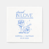 ラヴ飲・カクテルパーソナライズされたズ結婚の スタンダードカクテルナプキン (正面)