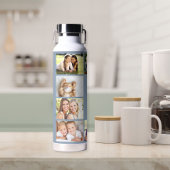 ラヴ10モダンフォトコラージュダスティブルー ウォーターボトル