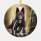 ラヴ2パーソナライズされたフォトドッグペット記念館 セラミックオーナメント (正面)