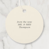 ラヴ&オ感謝していレンジフラワーズアイボリー結婚ズ フェイバータグ (裏面)