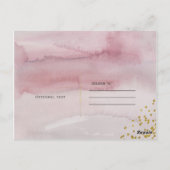 ラヴ&グ感謝していラム水の色の金ゴールドありがとう写真 ポストカード (裏面)