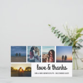 ラヴ&ス感謝していトプの写真コラージュ5枚 サンキューカード (スタンド正面)