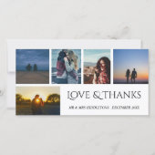 ラヴ&ス感謝していトプの写真コラージュ5枚 サンキューカード (正面)