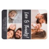 ラヴ&フォトコラージュ感謝してい縦型ベビーシャワー マグネット (横)