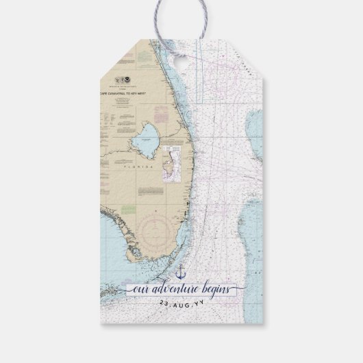 ラヴ&フ感謝していロリダ航海のいかり結婚ズ ギフトタグ (裏面)