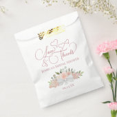 ラヴ&ブ感謝していーケオブピンクローズブライダルシャワー フェイバーバッグ (封をした状態)