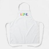 ラヴ、プライドlgbt lgbtqレインボーレター白 エプロン (正面)