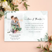 ラヴ&ユ感謝していーカリフォトズ結婚ス サンキューカード