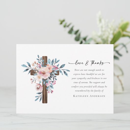 ラヴ&ユ感謝していーカリ十字葬祭記念碑 サンキューカード (スタンド正面)