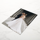 ラヴ&感謝していゴールドフォイル結婚のサンキューカード 箔招待状 (回転した状態)