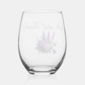 ラヴ&感謝していモダンカスタムフォトコラージュ結婚ズ ステムなしワイングラス (裏面)