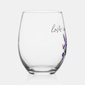 ラヴ&感謝していモダンカスタムフォトコラージュ結婚ズ ステムなしワイングラス (右)