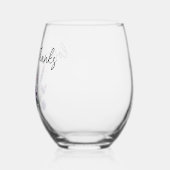 ラヴ&感謝していモダンカスタムフォトコラージュ結婚ズ ステムなしワイングラス (左)