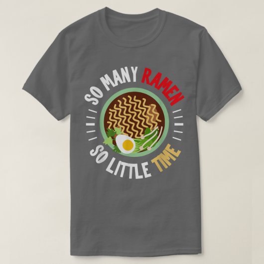 ラーおもしろいメンTシャツ、ラーメン愛好家、ラーメン Tシャツ (デザイン正面)