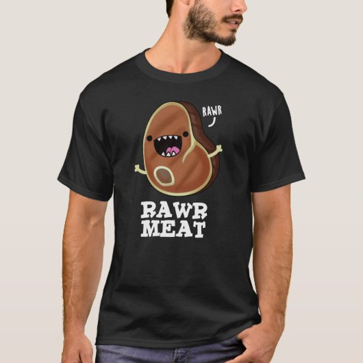 ラーウ肉おもしろい生肉プンダークBG Tシャツ (正面)