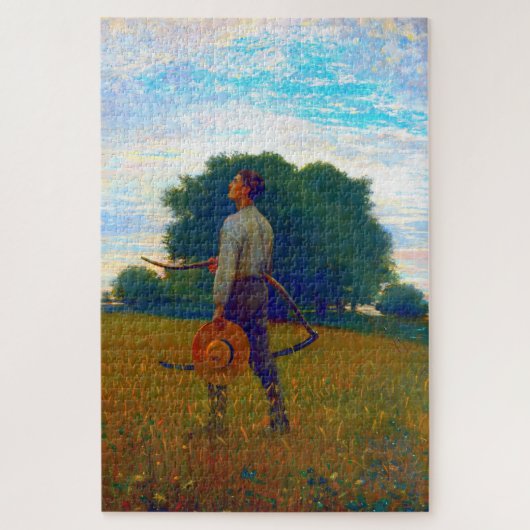 ラークウィンスローホーマーの歌1876 ジグソーパズル (縦)