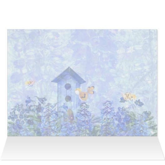 ラークスパーの花園のバードハウス空白の (内部横(上))