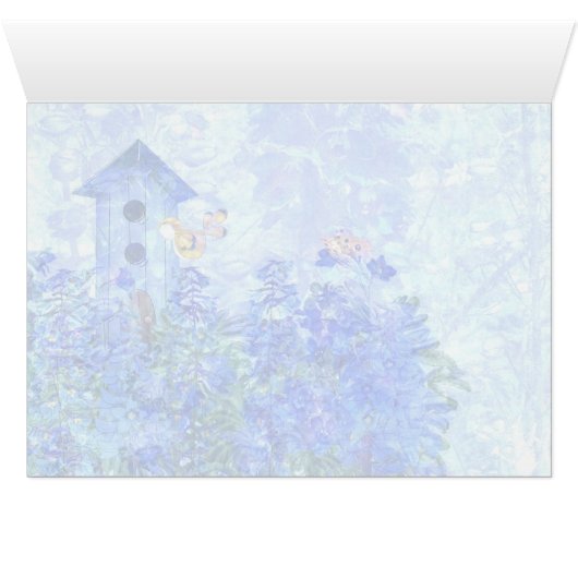 ラークスパーの花園のバードハウス空白の (内部横(下))