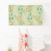 ラークスパー模様（William Morris著） 横断幕 (インサイチュ)