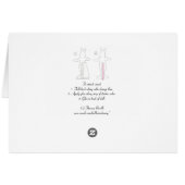 ラークスパー空白のバレリナバニー紙ドールカード (裏面横)