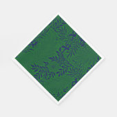 ラークスパー鮮やかイン緑と青 スタンダードランチョンナプキン (角)