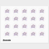 ラークスパー 花のバナー フラワーのサンキュー ラウンドシール (シート)