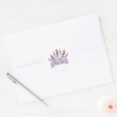 ラークスパー 花のバナー フラワーのサンキュー ラウンドシール (封筒)